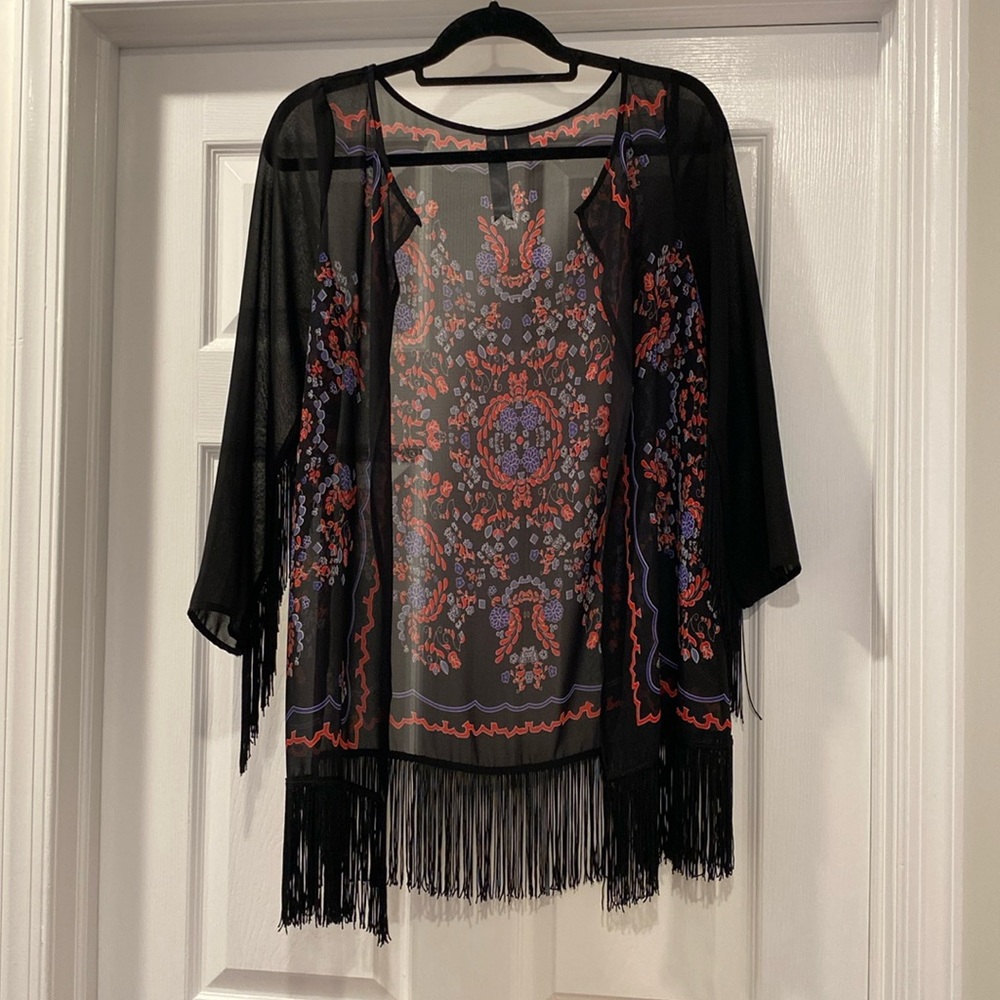 Fringe kimono or cover up